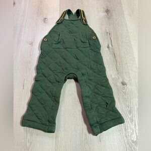 Tommy Bahama Forest Green Quilted Overalls, Size 12mo